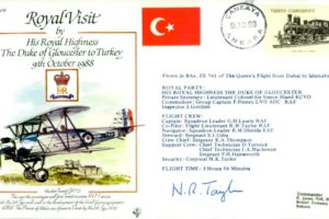 Royal Visit by Duke of Gloucester to Turkey cover Signed
