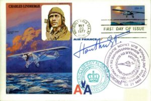 Charles Lindbergh cover Sgd Willy Coppens de Houthuist WW1