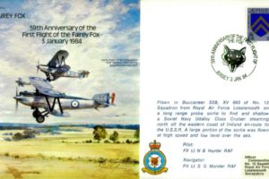 Fairey Fox 59th Anniversary of first flight cover
