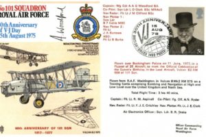 No 101 Squadron cover Signed by WC A A G Woodford