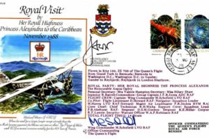 Royal Visit By Princess Alexandra to the Caribbean cover Signed