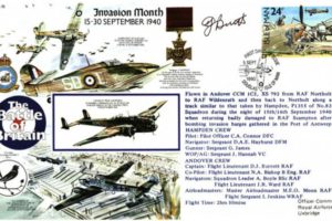 Invasion Month - 15 to 30 September 1940 cover Sgd D Burnett