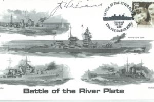 Naval cover Battle of The River Plate Sgd J Williams
