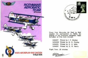 Rothmans Aerobatic Team cover Sgd D R Perrin