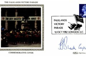 Falklands cover Sgd Sir J Black