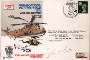 Farnborough International 1974 cover Sgd pilot