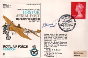 First UK Aerial Post cover Sgd Sir J Slessor