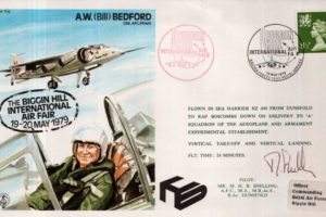 A W Bedford the Test Pilot cover Sgd pilot M H B Snelling