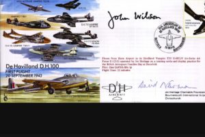 De Havilland DH 100 Cover Signed Test Pilot D R Newman And J W Wilson