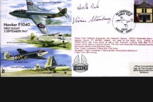 Hawker P.1040 cover Signed Neville Duke and J V Stanbury