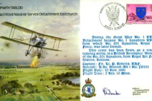 Sopwith Tabloid RNAS Detachment cover Signed P Roberts