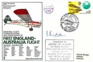 First England /Australia flight 1919 cover