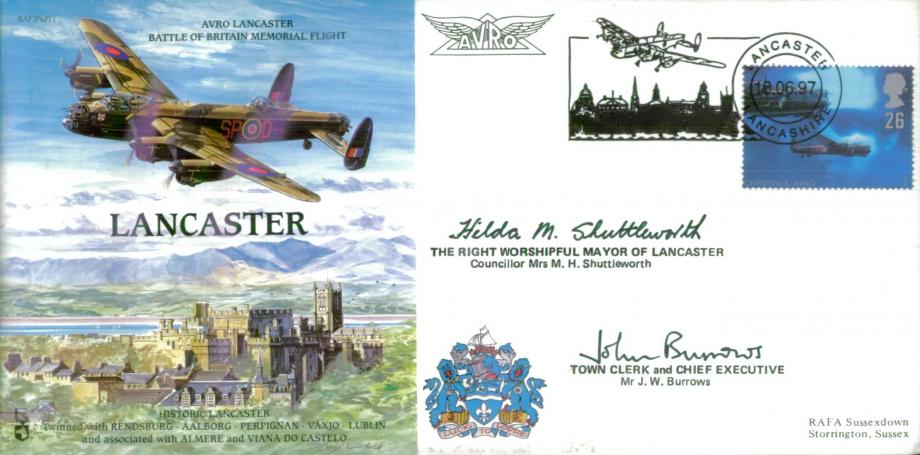 Lancaster cover Sgd Shuttleworth and Burrows