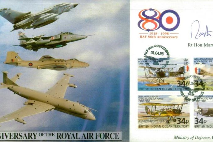 80th Anniversary of the RAF cover Sgd Martin Bell