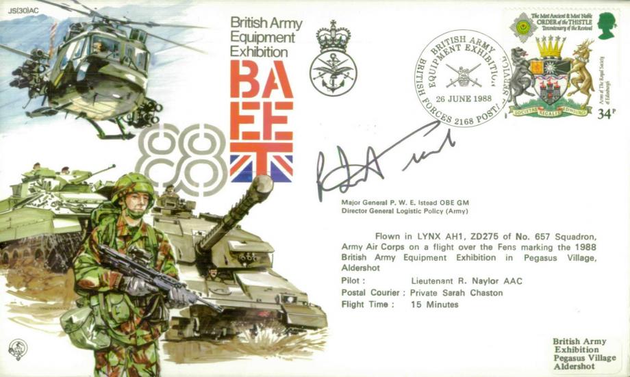 British Army Equipment Exhibition cover Signed Istead