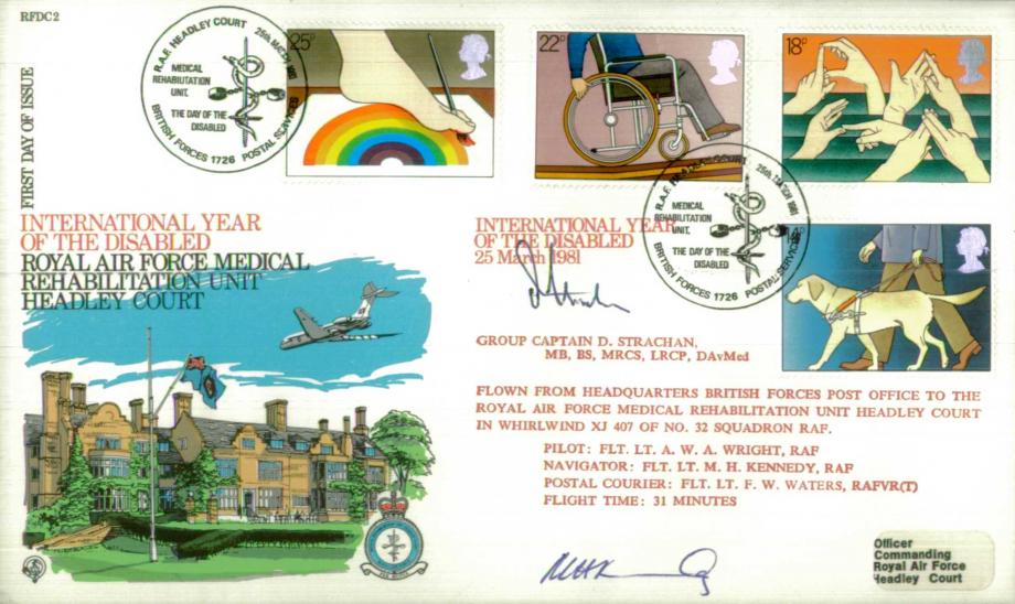 International Year of The Disabled - 25th March 1981 FDC Sgd D Strachan