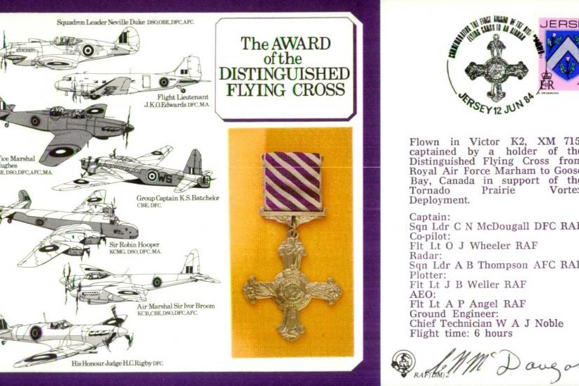  Distinguished Flying Cross cover Signed C N McDougall                                                                                                     