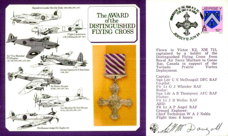  Distinguished Flying Cross cover Signed C N McDougall                                                                                                     