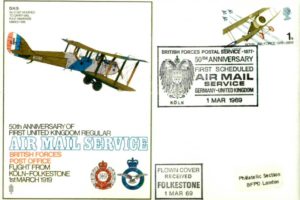 50th Ann of First Air mail cover 1919