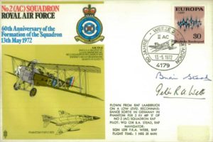 No 2 (AC) Squadron cover Signed by crew B A Stead and P R A Webb
