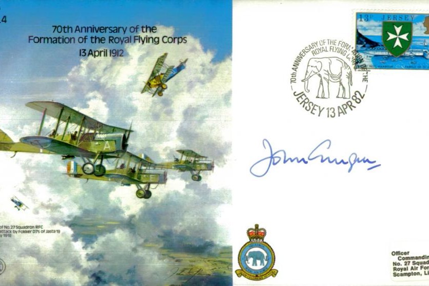 70th Anniversary of the Royal Flying Corps cover Signed Gingell