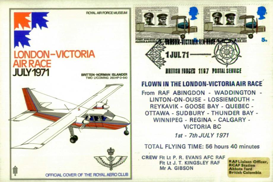 London-Victoria Air Race cover
