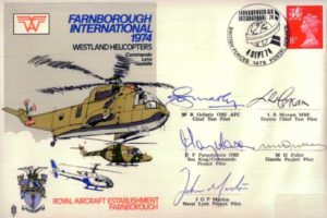 Farnborough International 1974 cover Team signed