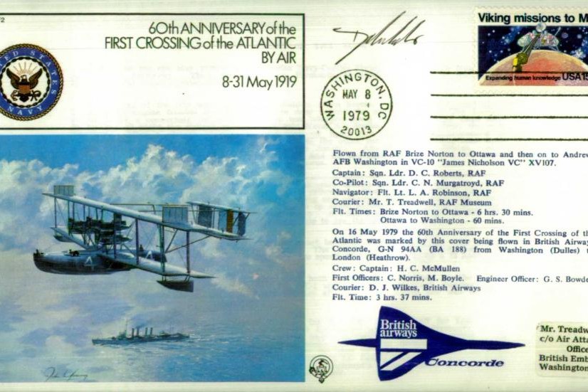 First Crossing of the Atlantic by Air cover Sgd by McMullen