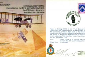 Vickers Vimy 60th Anniversary of 502 Squadron cover Signed