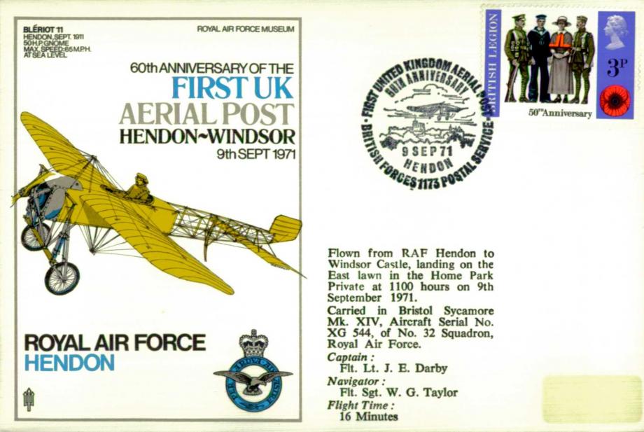 First UK Aerial Post cover