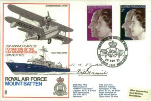 RAF Mountbatten cover Sgd Rudd and Beamish