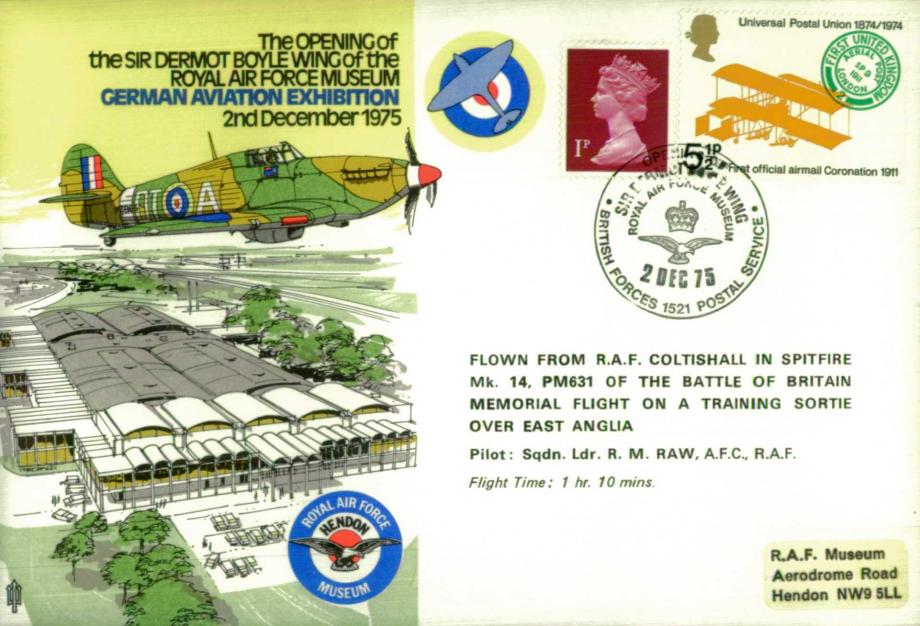 Sir Dermot Boyle Wing of the RAF Museum Cover Spitfire Flown