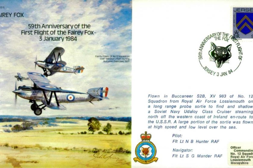 Fairey Fox 59th Anniversary of first flight cover