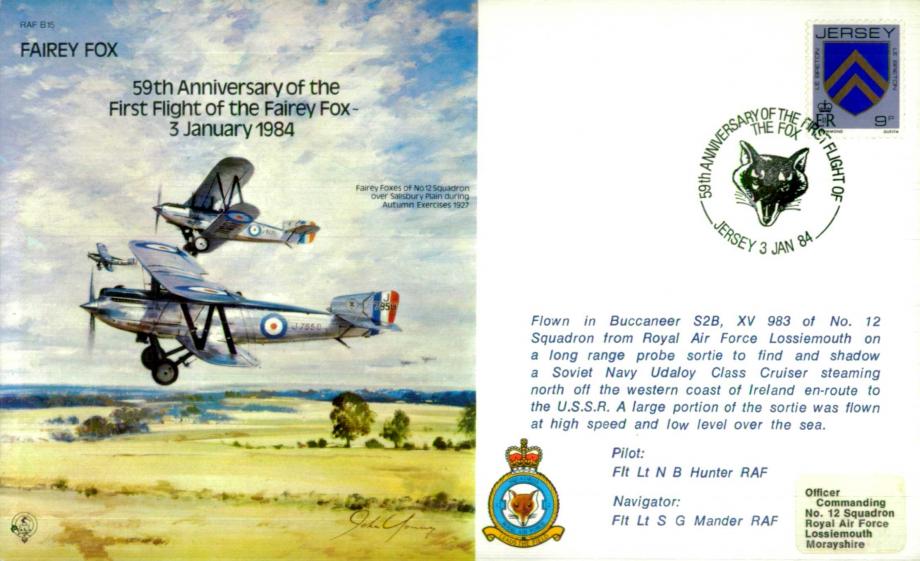 Fairey Fox 59th Anniversary of first flight cover