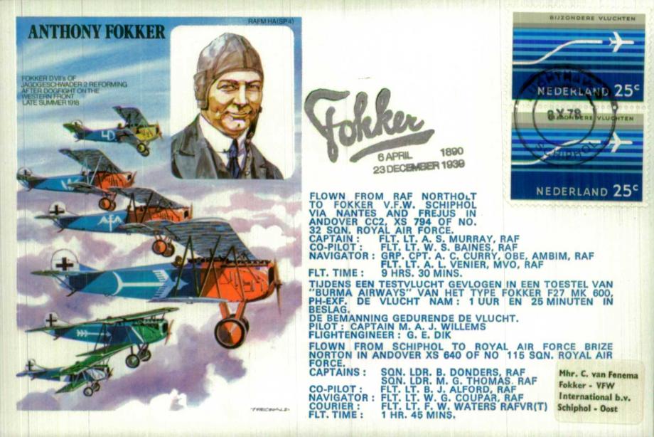 Anthony Fokker cover