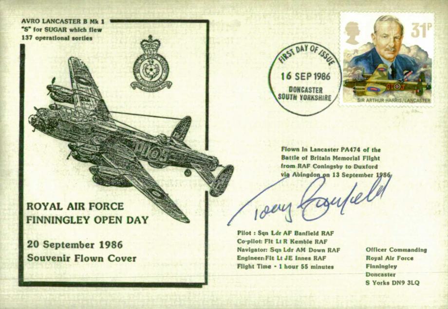 RAF Finningley Cover Signed A F Benfield