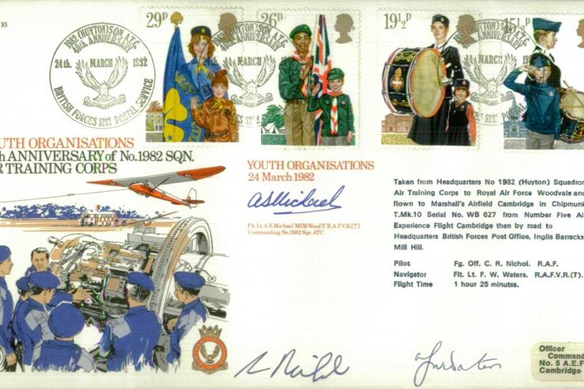 1982 Squadron ATC Youth Organisations - 24th March 1982 FDC Sgd by 3