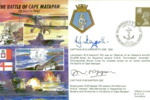 Battle of Cape Matapan cover Sgd Haworth and Napper
