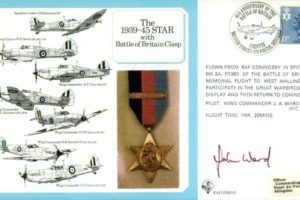 1939-1945 Star with Battle of Britain Clasp cover signed