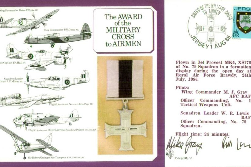 Military Cross to Airmen cover Signed Gray and Lewis