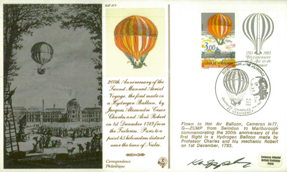 Hydrogen Balloon cover Pilot signed