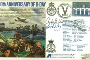 D Day cover Crew signed