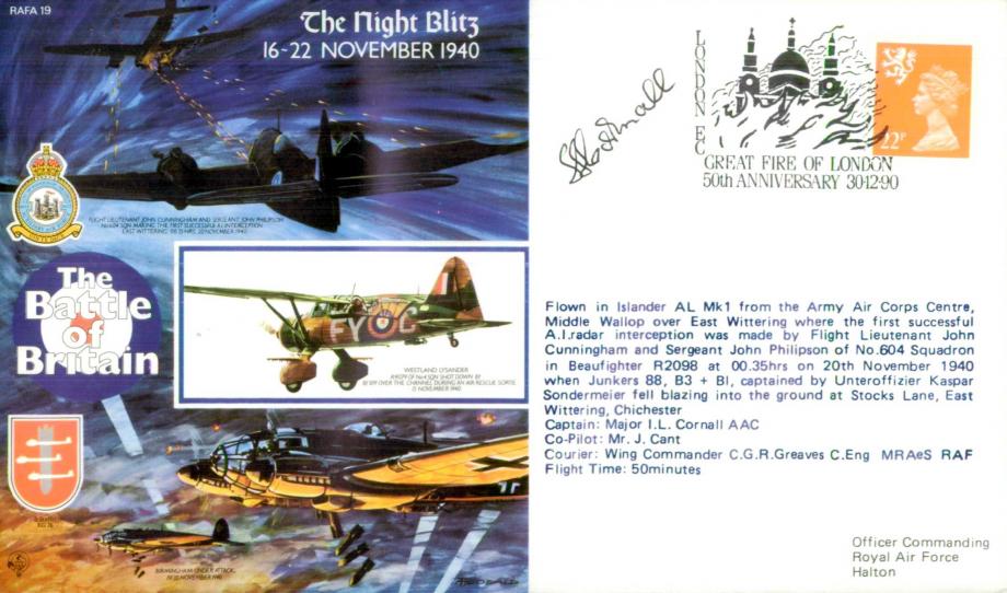 Night Blitz - 16 to 22 November 1940 cover Sgd I Cornall