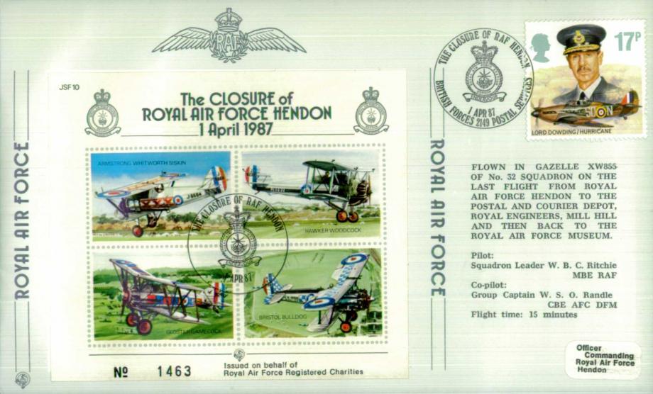 Closure of RAF Hendon cover 