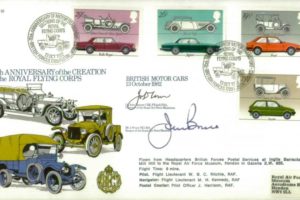 70th Anniversary of the Royal Flying Corps FDC  Sgd Dr J Tanner and J Bruce