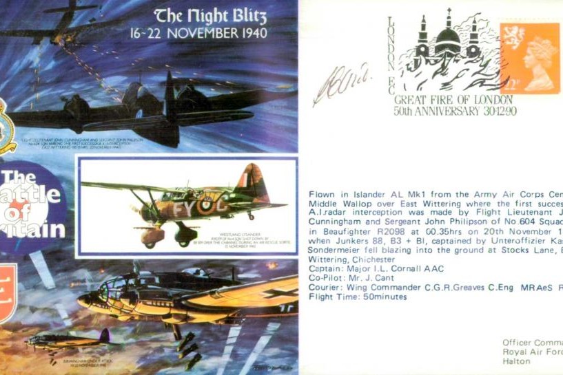 Night Blitz - 16 to 22 November 1940 cover Sgd CoPilot