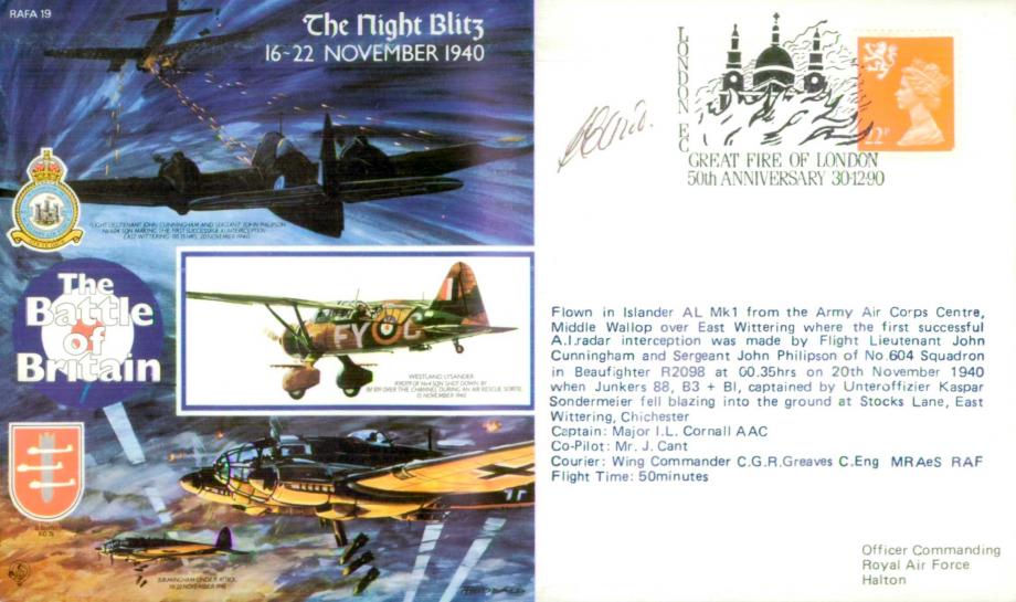 Night Blitz - 16 to 22 November 1940 cover Sgd CoPilot