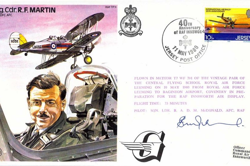 Wg Cdr R F Martin the Test Pilot cover Sgd B A D Mac Donald