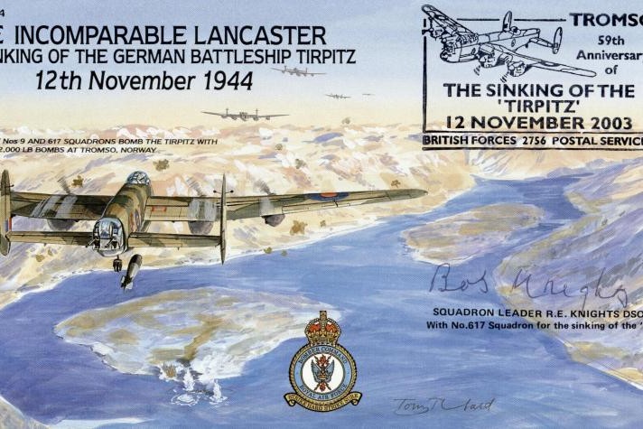 Dambusters 617 Squadron Cover Signed R E Knights Tirpitz