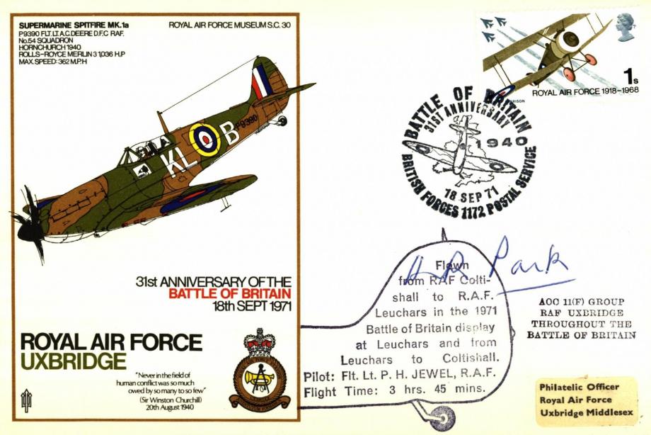 Battle of Britain cover Sgd by Sir Keith Park